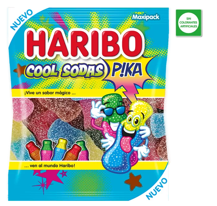 Botellas Cool Sodas Pika Varios Sabores Haribo | Formato Bolsa 1KG