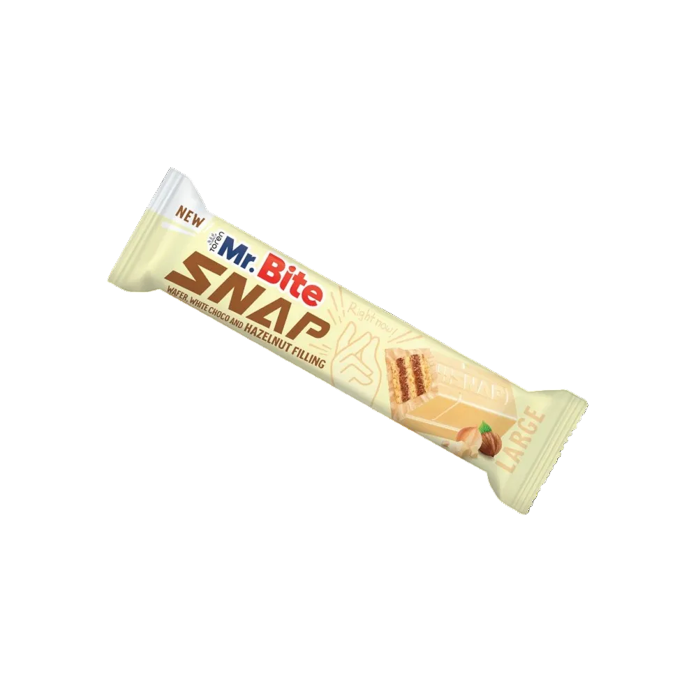 MR. Bite Snap Chocolate Blanco 35G - Expositor Contiene 24 Unidades