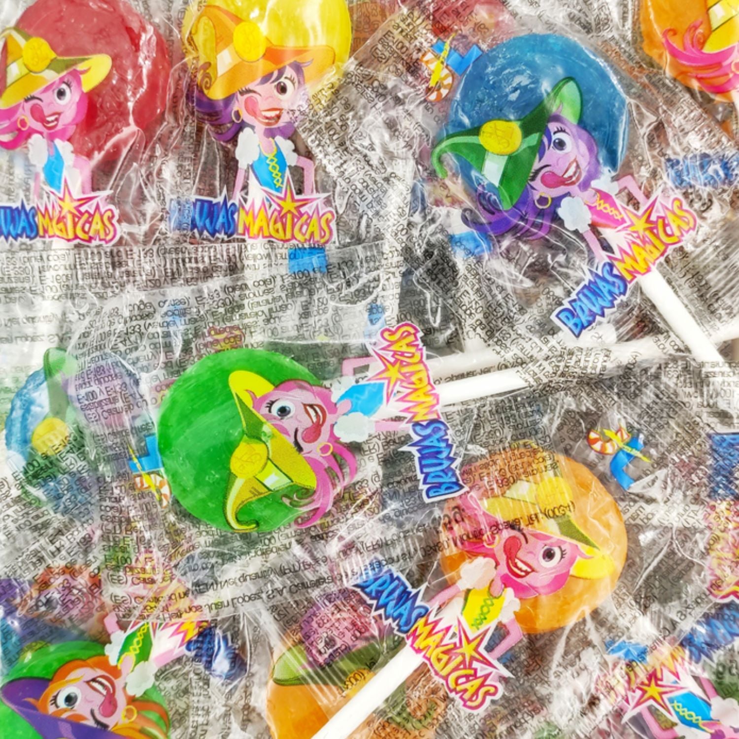 Piruletas Brujas Halloween "Colores Surtidos" | Formato Bolsa 200 Unidades