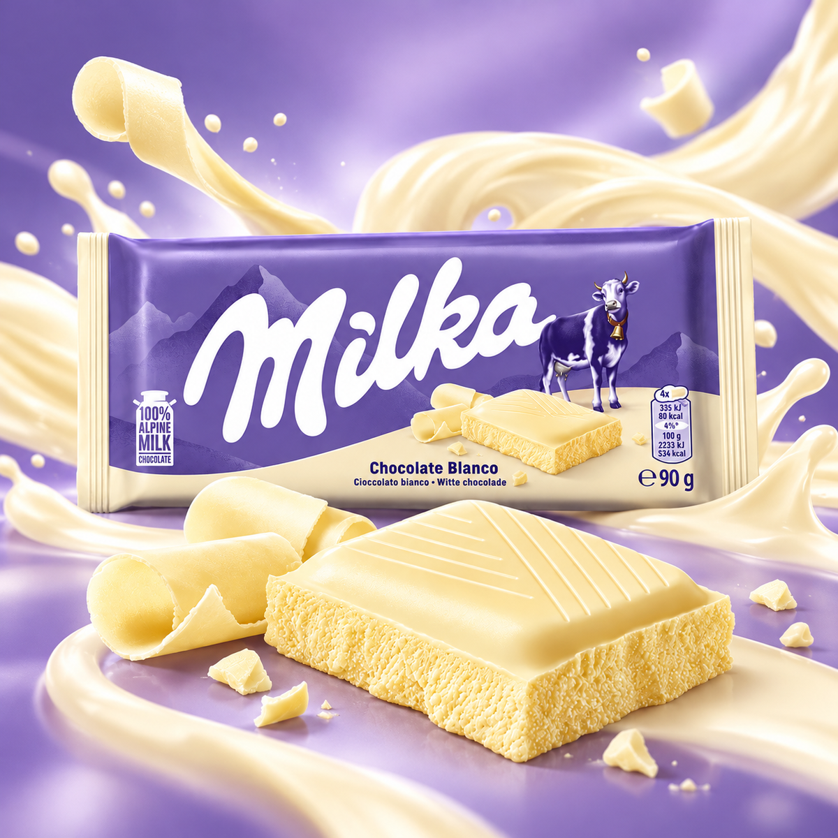 Cioccolato Bianco Milka | 24 Unità x 90G