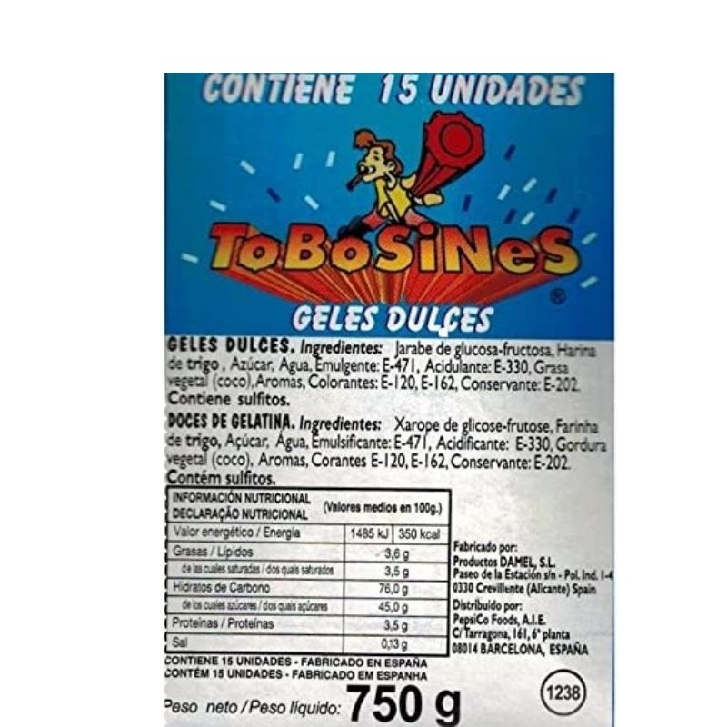 Tobosines Regaliz Rojo 15 Bolsas (1 Unidad)