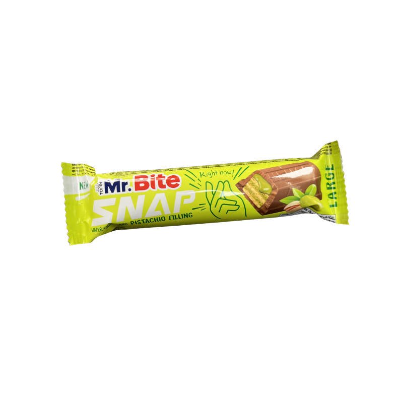 MR.BITE SNAP Pistachio 35G - Expositor Contiene 24 Unidades