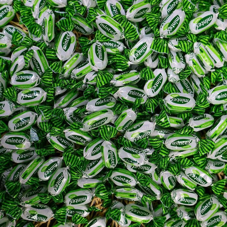 Caramelos Duros Roshen Mintex 1KG – Caramelos Refrescantes de Menta, Mentol y Eucalipto Sabor Intenso