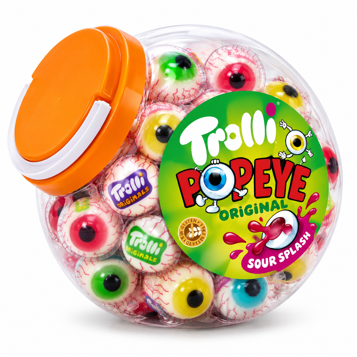 Trolli Pop Eyes - Ojos Rellenos Surtidos - Contiene 60 Unidades