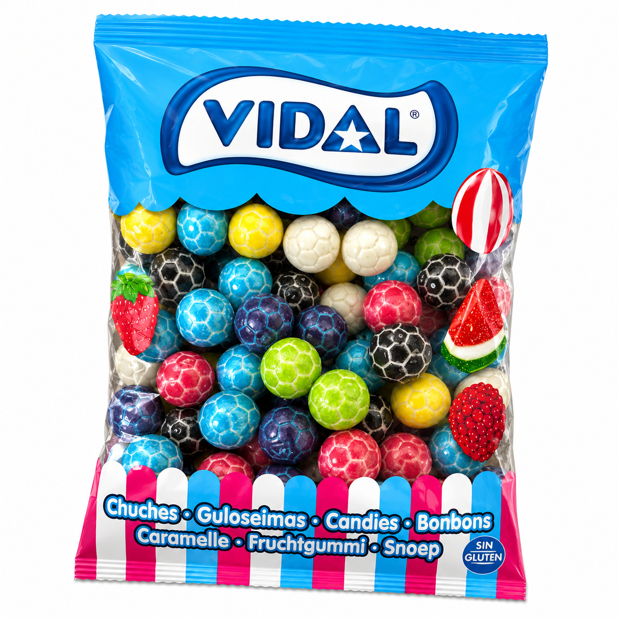 Balones de Futbol de Chicle Vidal (1KG)