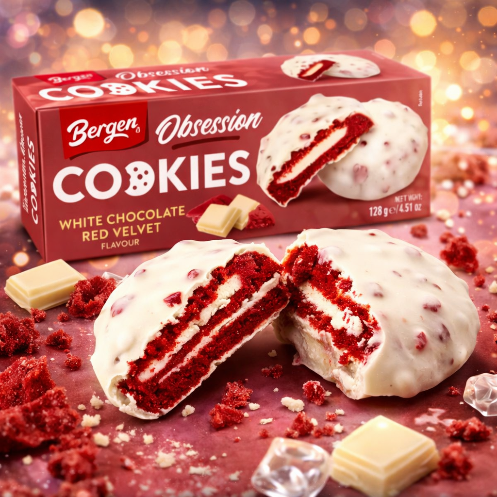 Caja Galletas Bergen Obsession Red Velvet | Formato 18 Uds