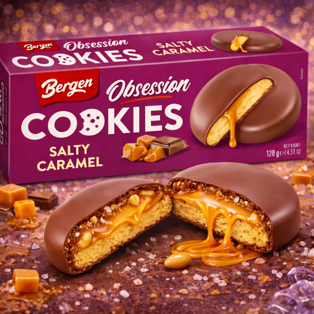 Caja Galletas Bergen Obsession Caramelo Salado | Formato 18 Uds