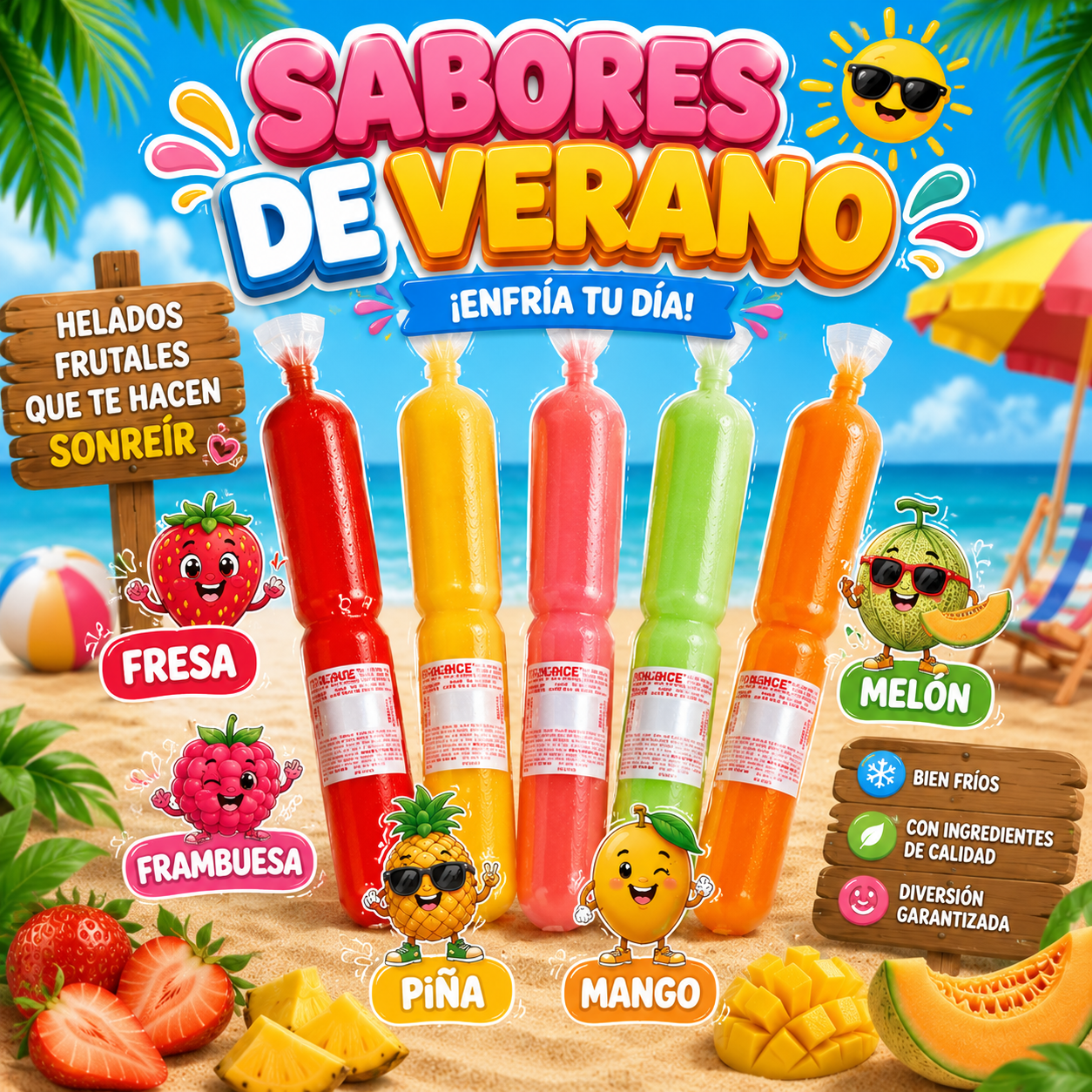 Yogo Ice - Polo Refrescante - Líquido para Congelar en Casa