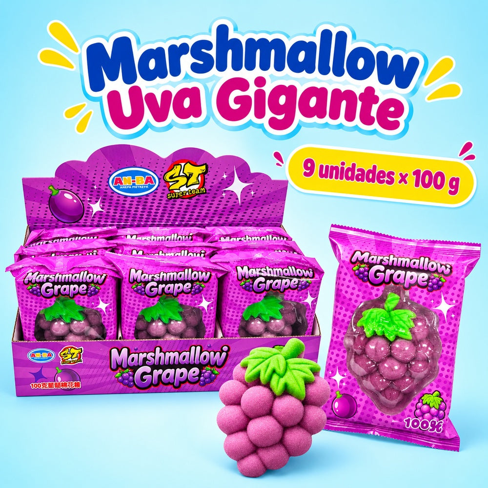 Marshmallow Uva Gigante | Formato 9 Unidades x 100G — Información del producto