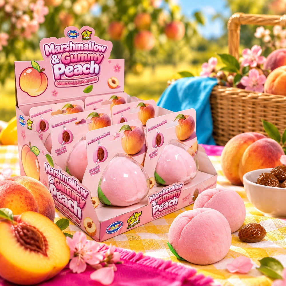 Marshmallow Gigante Melocotón Pelable | Contiene 6 Unidades x 120G — Escena temática