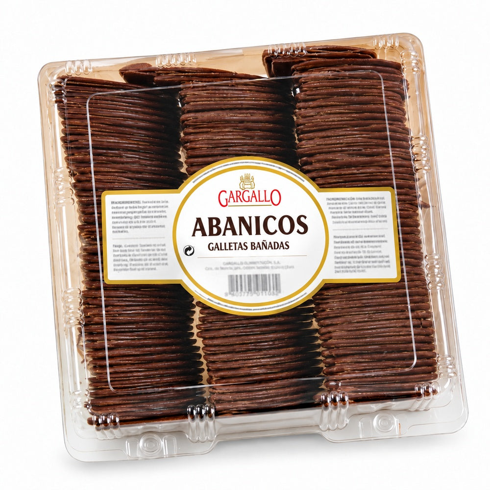 Abanicos Galletas de Chocolate Recubiertas | Formato 126 Unidades - 2KG — Fondo blanco
