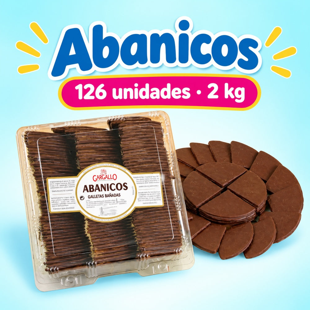 Abanicos Galletas de Chocolate Recubiertas | Formato 126 Unidades - 2KG — Información del producto
