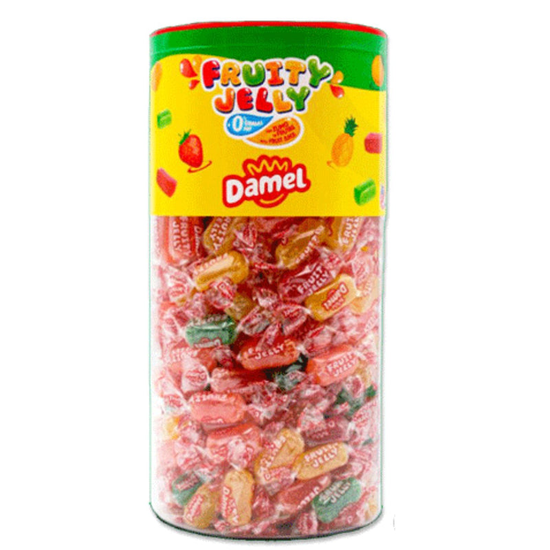 Fruity Jelly Damel Caramelos Envueltos 0% Grasas  - Tarro Reutilizable | Contiene 1,7kg