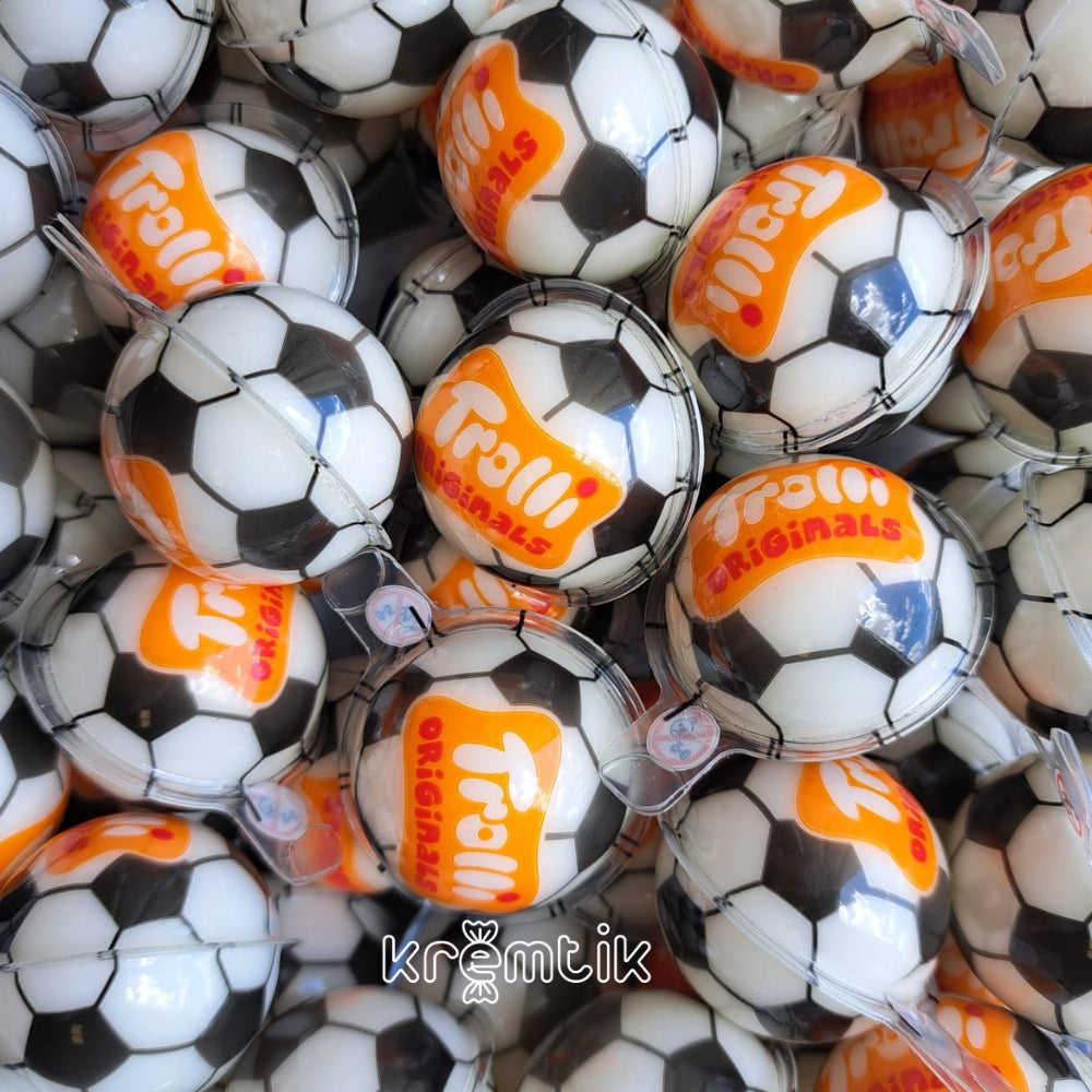 Super Kick Trolli | Pelotas de Fútbol Rellenas | Tarro Expositor 45 Unidades