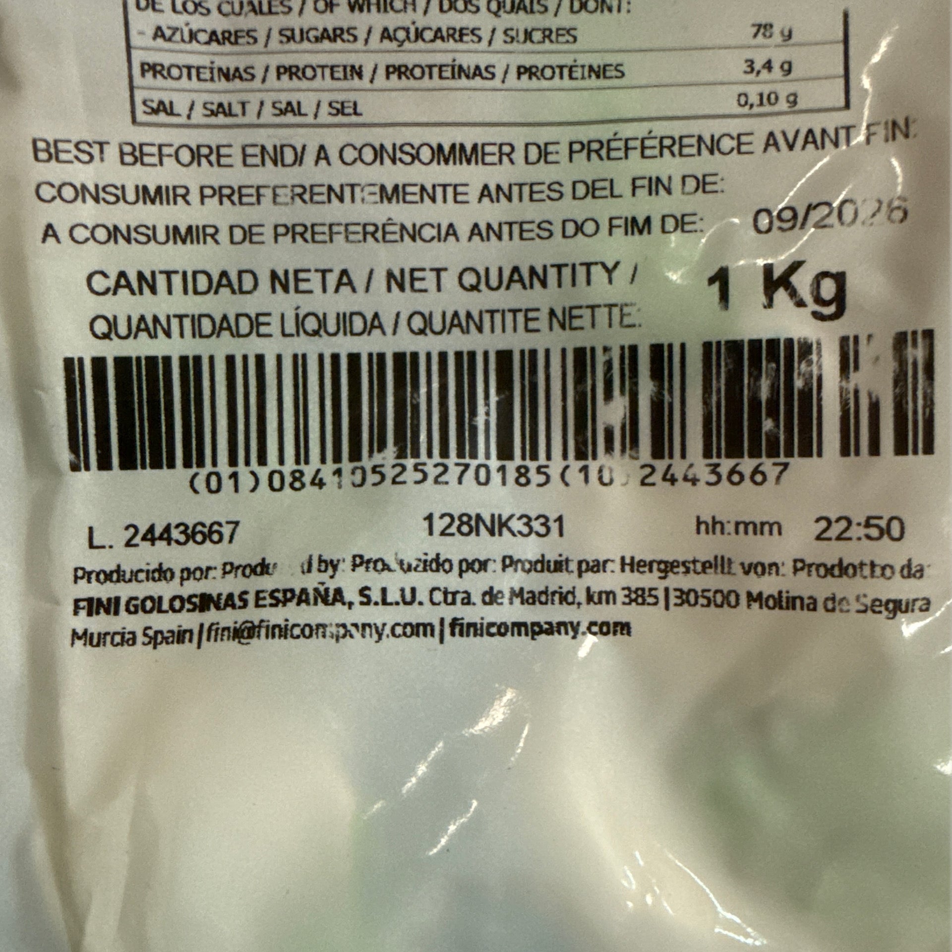 Raquetas Foam Sin Gluten Fini | Formato Bolsa 1KG
