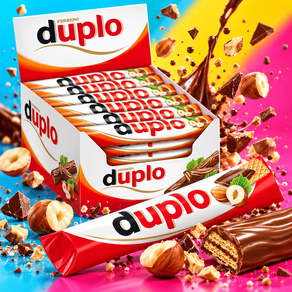 Ferrero Duplo Barras de Chocolate con Avellana | Contiene 40 Unidades x 18,2g — Creatividad publicitaria