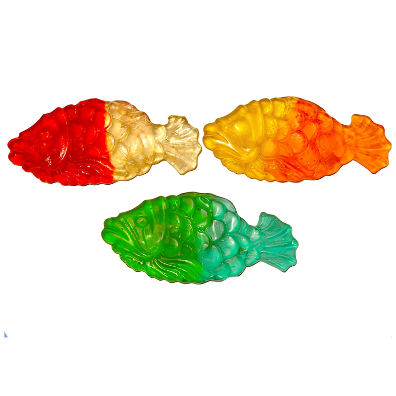 Peces XXL GIGANTE de Gelatina - Formato Bolsa 1000G - Contiene 40 Unidades