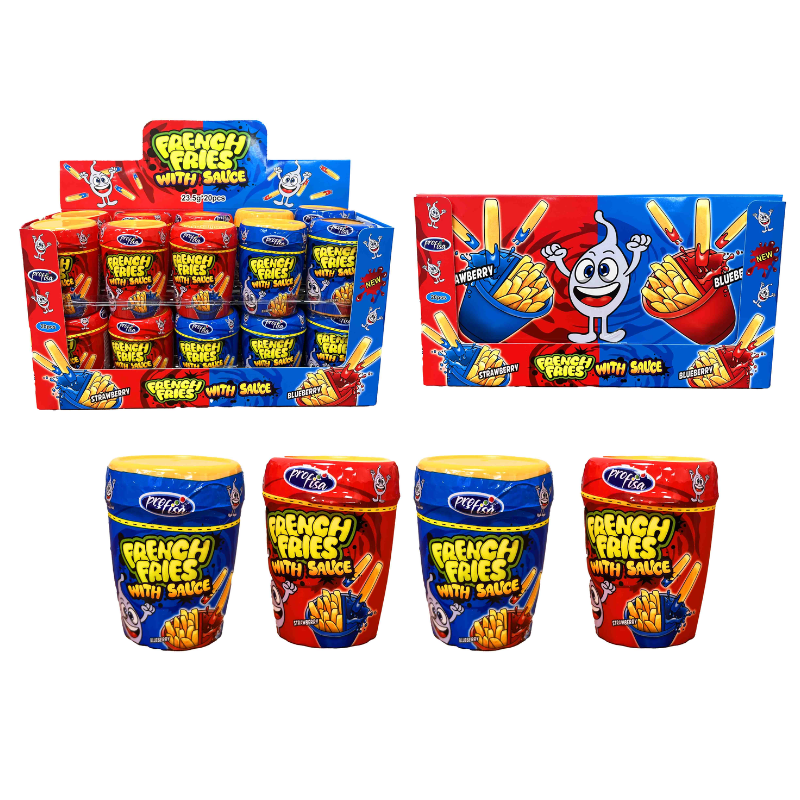 Patatas Fritas Con Salsa Para Mojar - Contiene 20 Unidades
