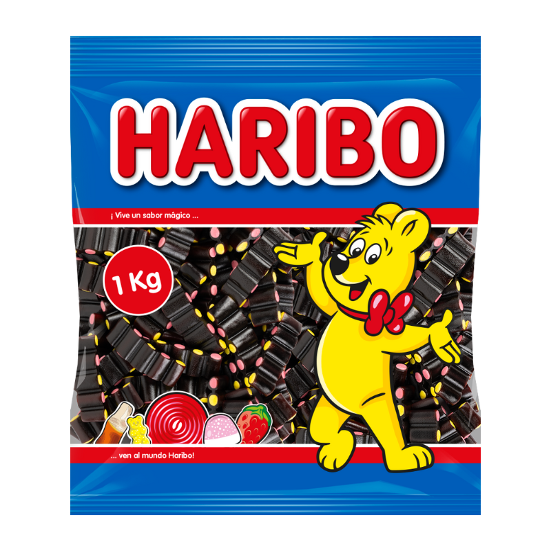 Cartucheras Negras Haribo | Formato Bolsa 1KG