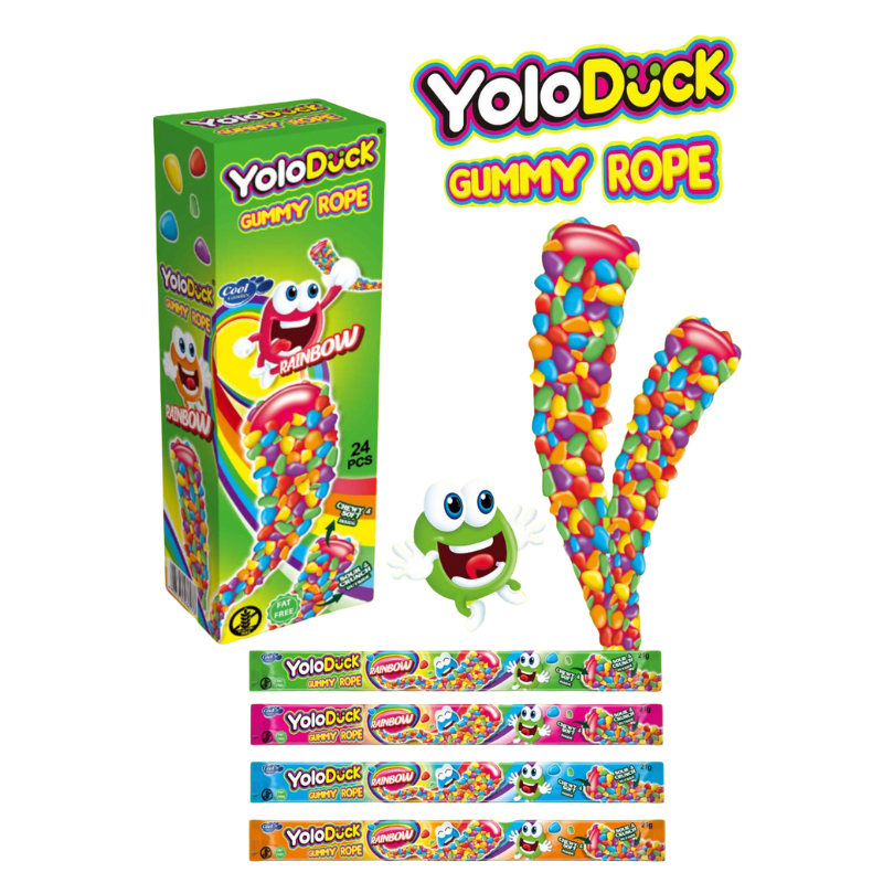 YoloDuck Gummy Rope | Contiene 24 Unidades