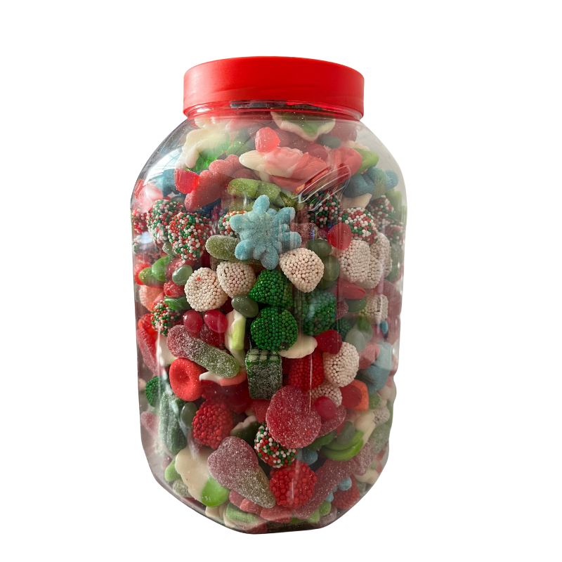 TARRO CHUCHES PICK AND MIX NAVIDAD - FORMATO A ELEGIR PESO 3KG o 1KG - KREMTIK