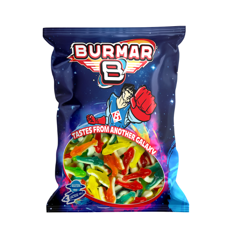 Tiburones Surtidos Halal Sin Gluten Y Sin Lactosa Burmar | Formato Bolsa 1KG