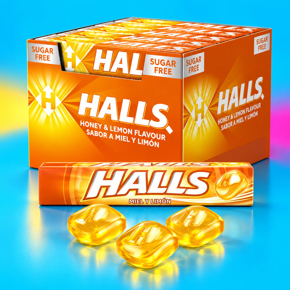 Halls Miel Limón - Envase con caramelos