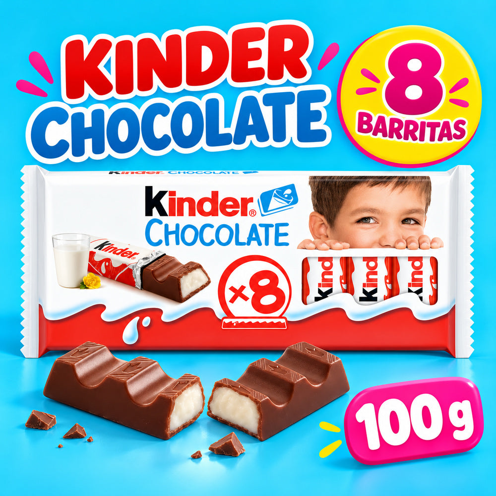 Kinder Chocolate T8 - Contiene 100G — infografía
