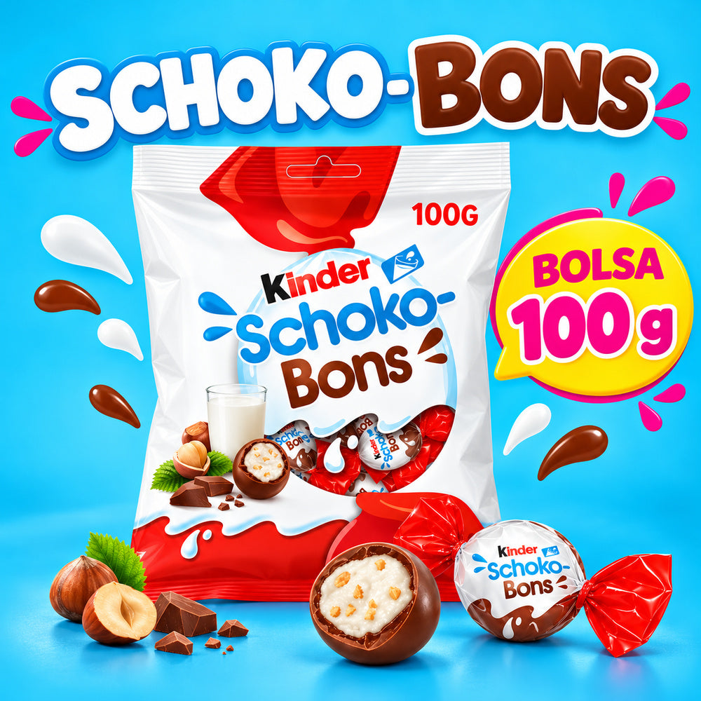 Kinder Schoko-Bons 100g | Contiene 1 Unidad — infografía