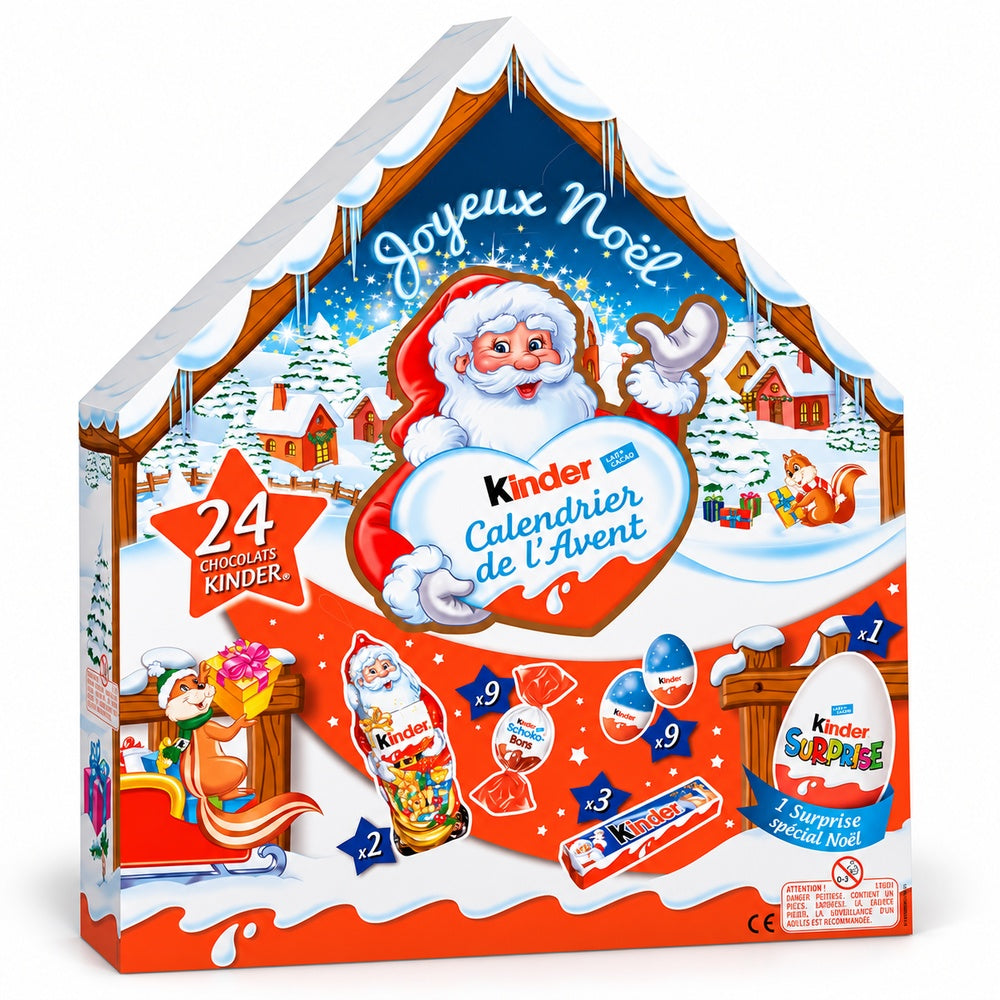 Kinder Calendario Adviento Mix Chalet 3D - Contiene 184G — Fondo blanco