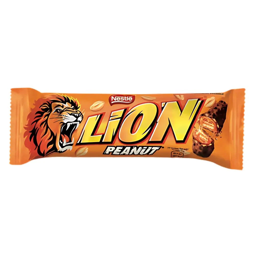 Lion Peanut Chocolatina con Cacahuete 41g | Contiene 24 Unidades