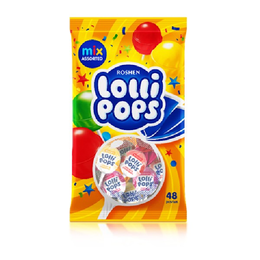 Roshen Lollipop Yogurt - Sabores Surtidos | Contiene 48 Unidades
