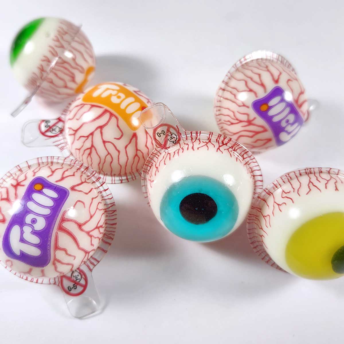 Trolli Pop Eyes - Ojos Rellenos Surtidos - Contiene 60 Unidades