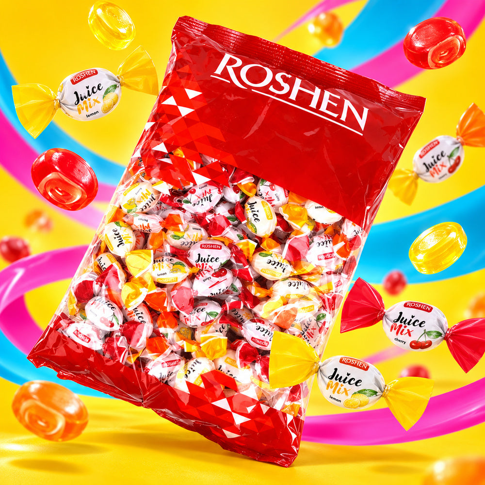 Roshen Juice Mix - Formato Bolsa 1KG — creatividad publicitaria
