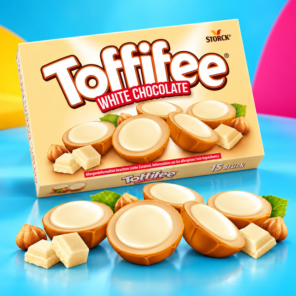 Toffifee Chocolate Blanco Con Avellana y Caramelo | Caja 125G — producto y detalle