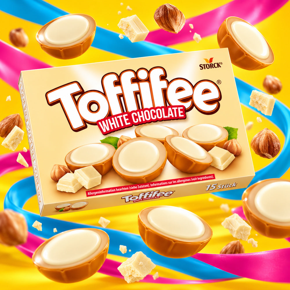Toffifee Chocolate Blanco Con Avellana y Caramelo | Caja 125G — creatividad publicitaria