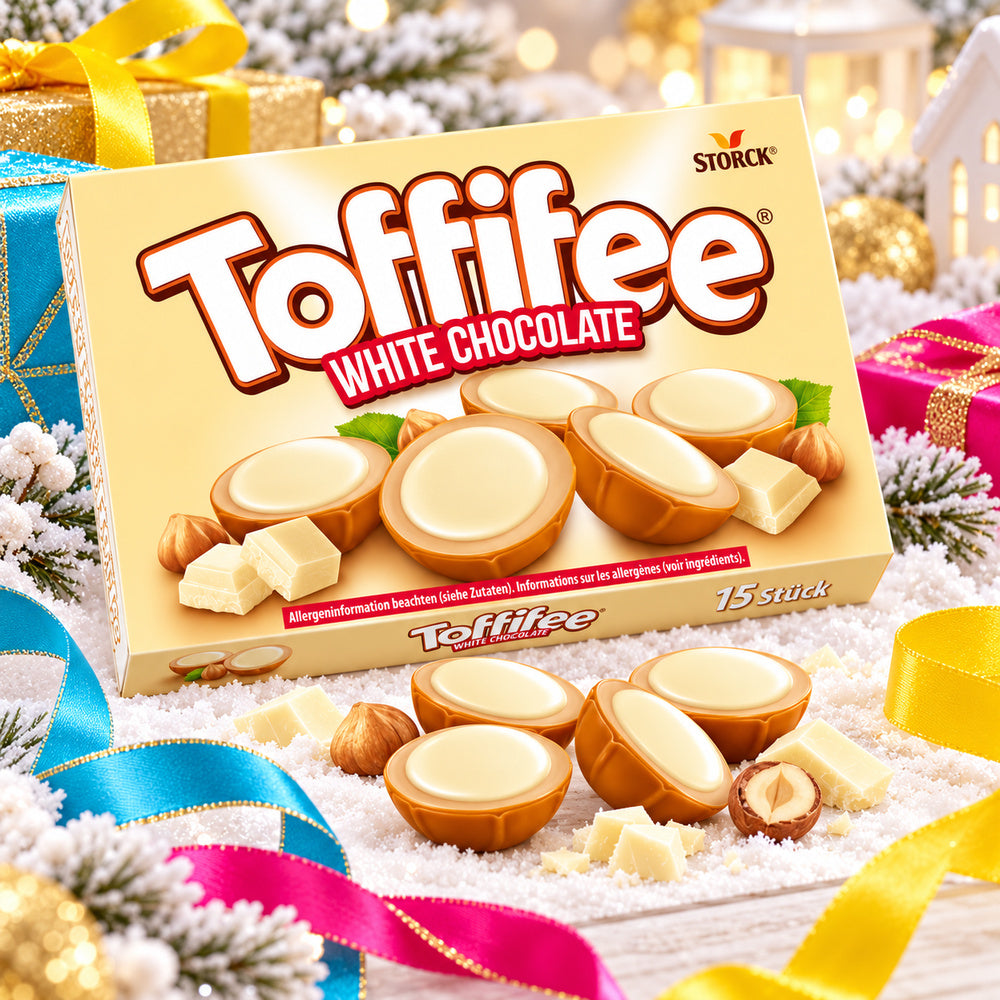 Toffifee Chocolate Blanco Con Avellana y Caramelo | Caja 125G — escena temática
