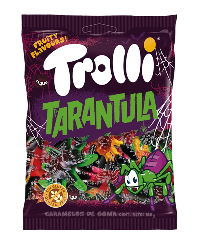 Tarantulas Trolli Bolsitas Individuales | Contine 12 Bolsas de 100g - Chuches Halloween