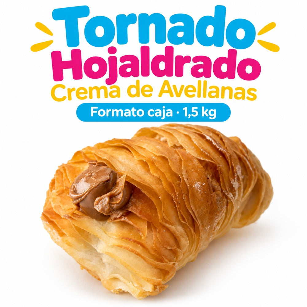 Tornado Hojaldrado Crema de Avellanas | Formato Caja 1,5 KG — Información del producto