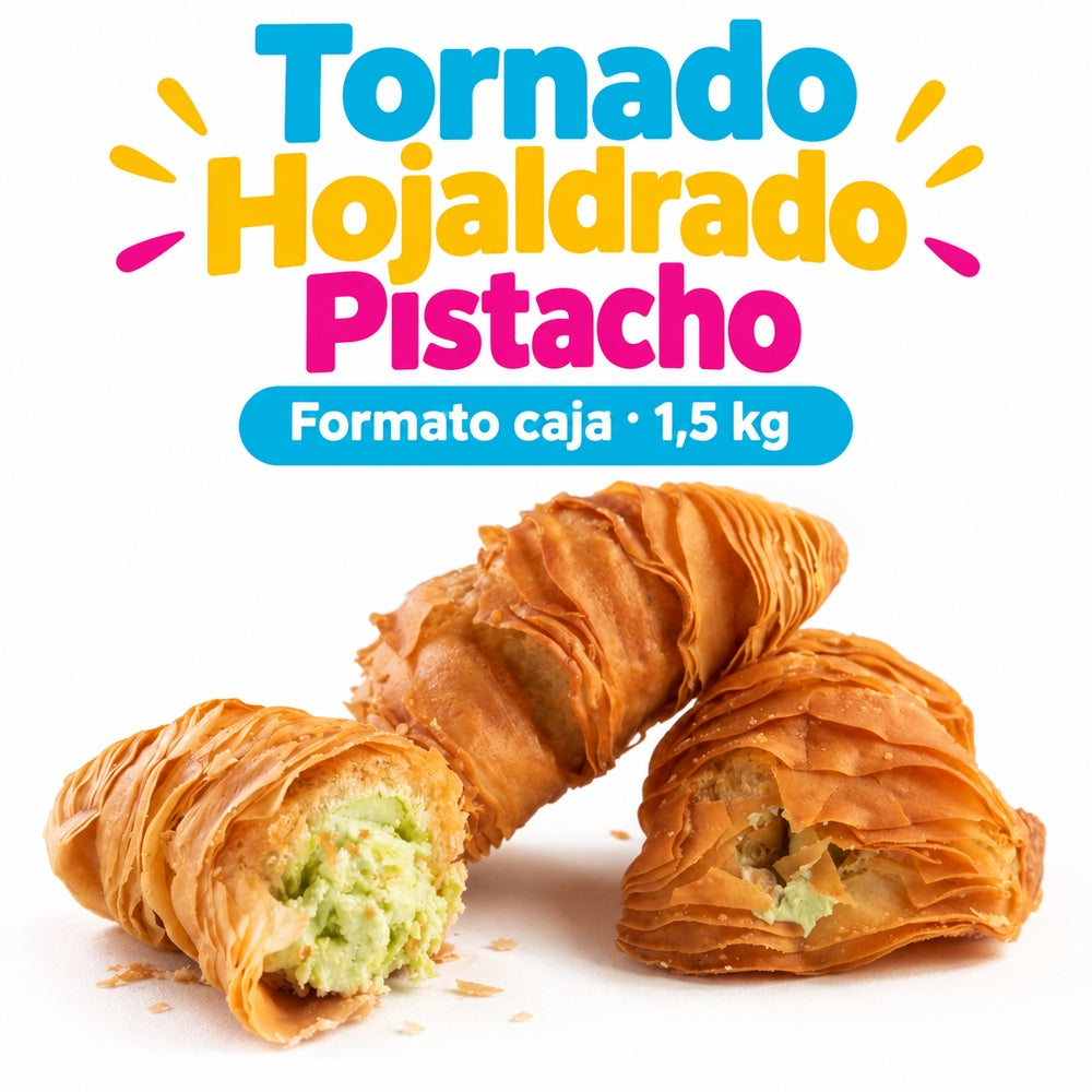Tornado Hojaldrado Pistacho | Formato Caja 1,5 KG — Información del producto