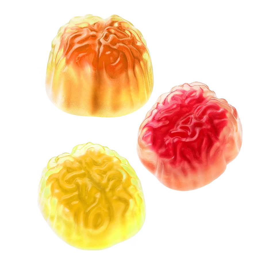 Trolli Super Brain - Cerebro Suave con Interior Relleno "Sour" - 21 Bolsitas de 150g