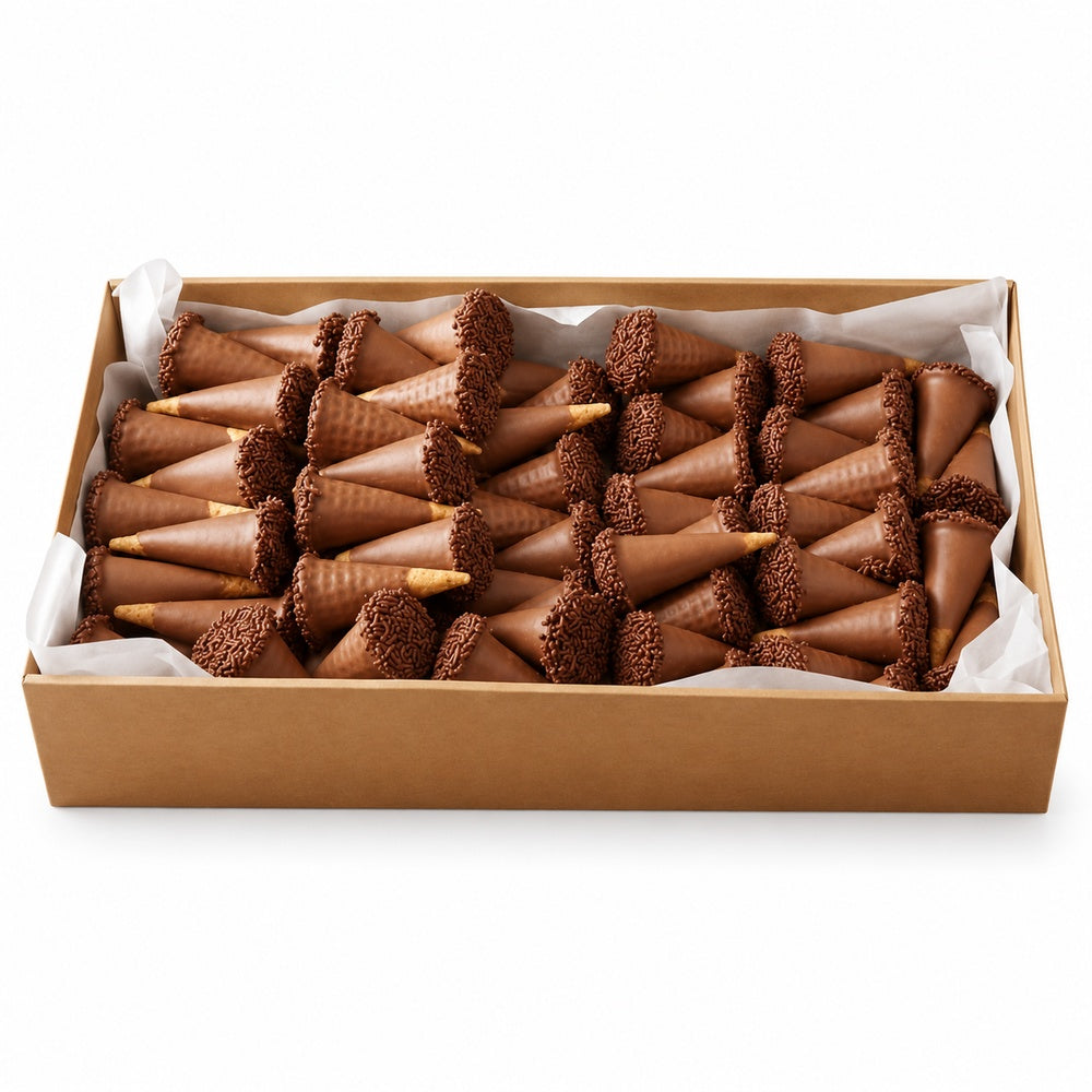 Vizcondesa Conos Chocolate | Caja Expositora 1,5KG — Fondo blanco