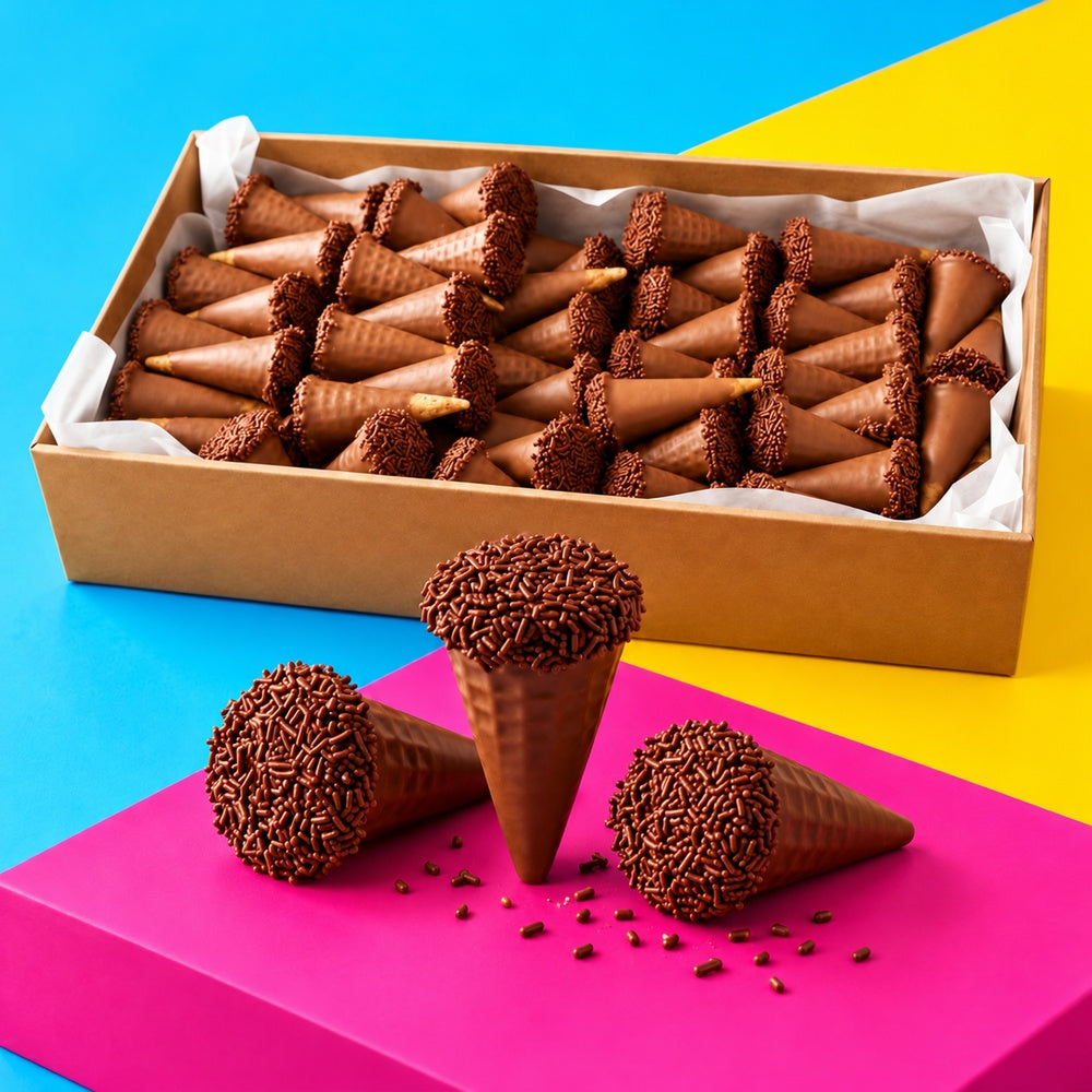 Vizcondesa Conos Chocolate | Caja Expositora 1,5KG — Presentación y detalle