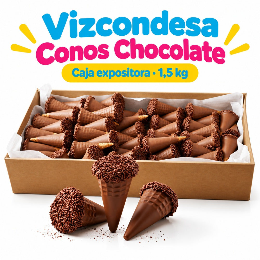 Vizcondesa Conos Chocolate | Caja Expositora 1,5KG — Información del producto