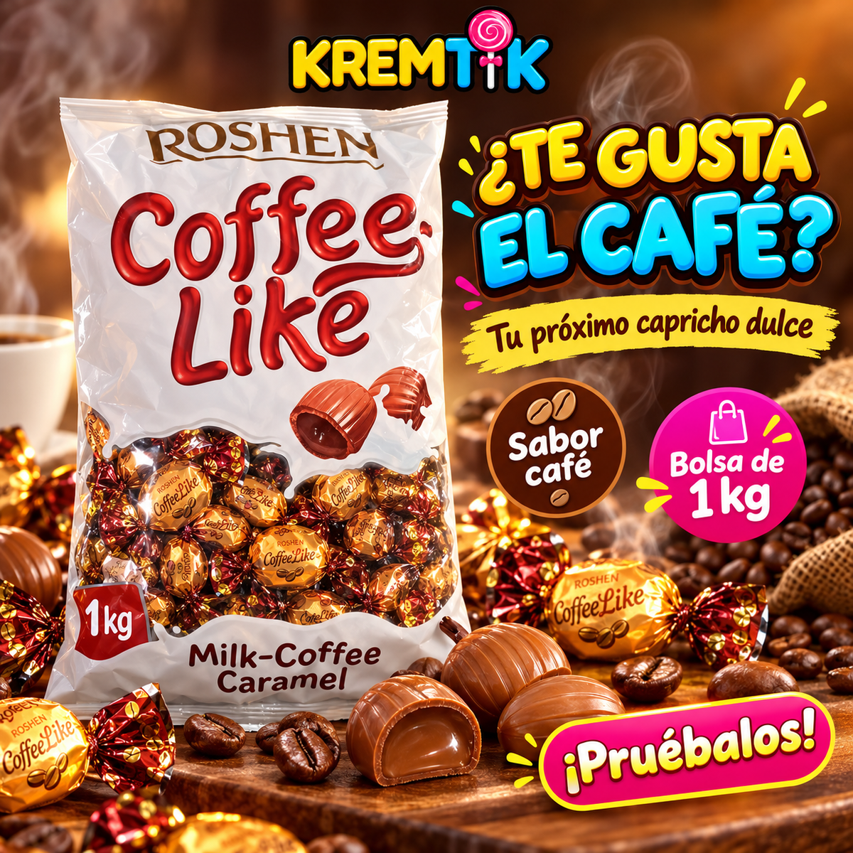 Roshen Coffee Toffee | 1KG Bag