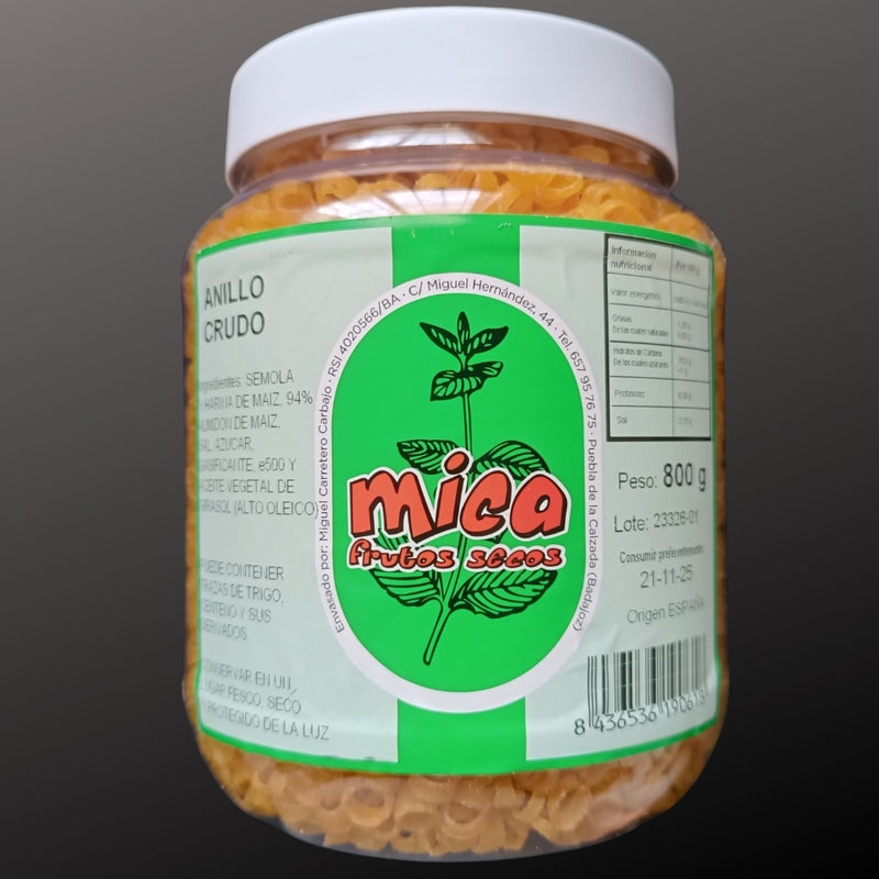 Anillos Crudos - Snacks Para Freír en Casa | Formato Tarro Reutilizable 800g