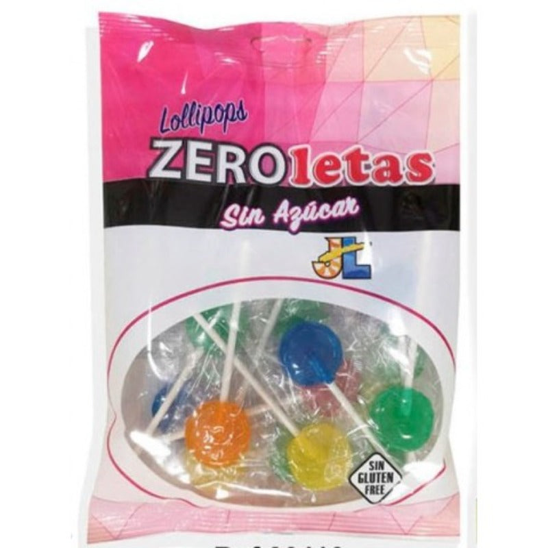 Piruletas SIN AZÚCAR de Colores Redondas 100g | Pack Contiene 12 Bolsas