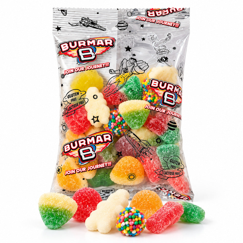 Burmar Crazy Mix bolsa transparente de golosinas surtidas 150 g
