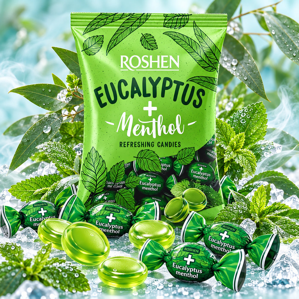 Caramelos Roshen Eucalipto y Mentol bolsa 1 kg — imagen 2