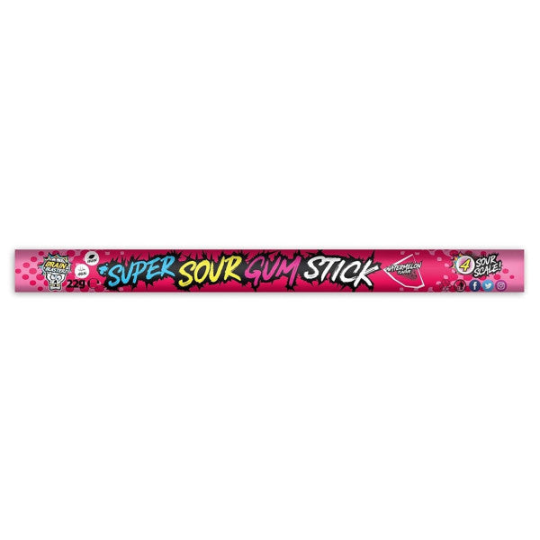 Brain Blasterz Stick de Gominola Super Ácido Sabor Manzana/ Sandía y Fresa 22g